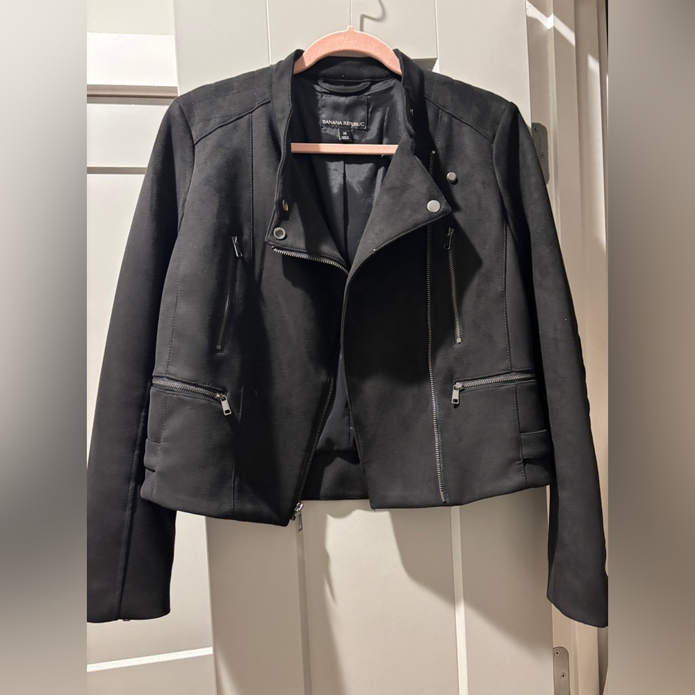 Black Suede Cropped Jacket